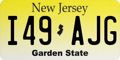 NJ license plate I49AJG