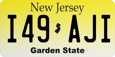 NJ license plate I49AJI