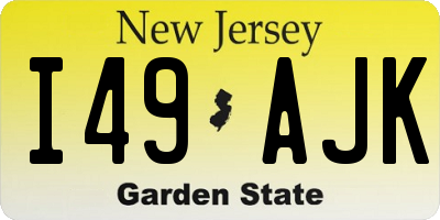 NJ license plate I49AJK