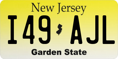NJ license plate I49AJL