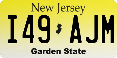 NJ license plate I49AJM