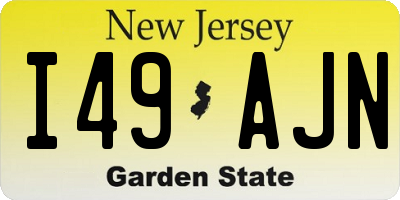 NJ license plate I49AJN