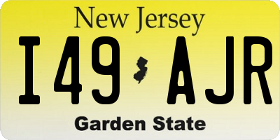 NJ license plate I49AJR