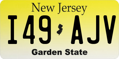 NJ license plate I49AJV