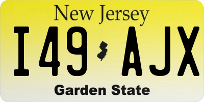 NJ license plate I49AJX