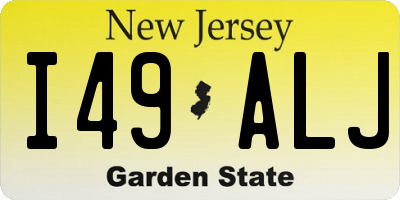 NJ license plate I49ALJ