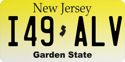NJ license plate I49ALV