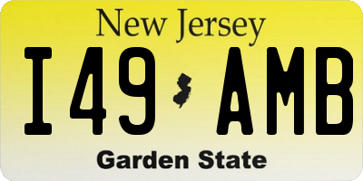 NJ license plate I49AMB
