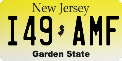 NJ license plate I49AMF