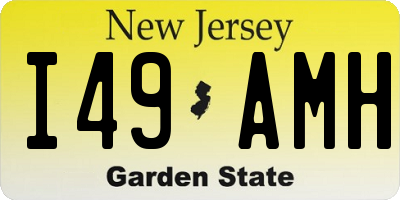 NJ license plate I49AMH