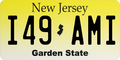 NJ license plate I49AMI