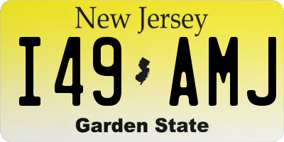 NJ license plate I49AMJ