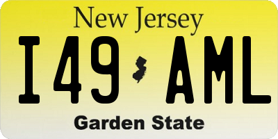 NJ license plate I49AML