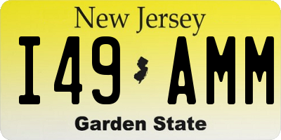 NJ license plate I49AMM