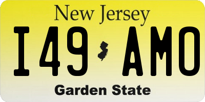 NJ license plate I49AMO
