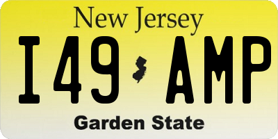 NJ license plate I49AMP
