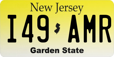 NJ license plate I49AMR