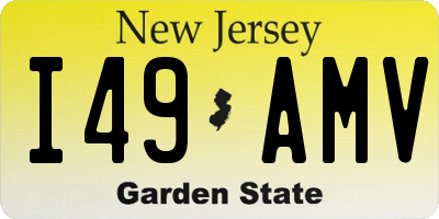 NJ license plate I49AMV