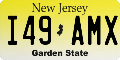 NJ license plate I49AMX