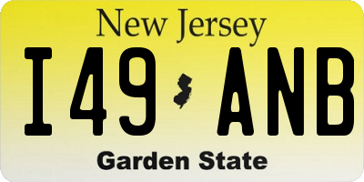 NJ license plate I49ANB