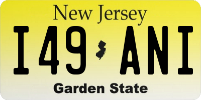 NJ license plate I49ANI