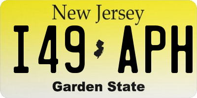 NJ license plate I49APH