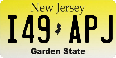 NJ license plate I49APJ