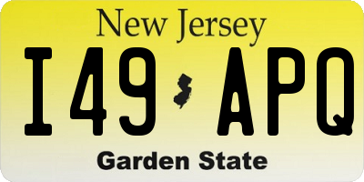 NJ license plate I49APQ