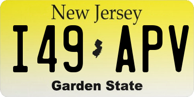 NJ license plate I49APV