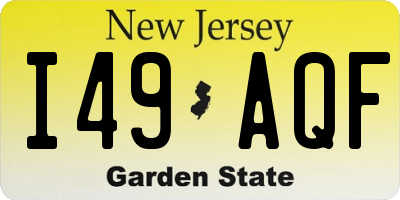NJ license plate I49AQF