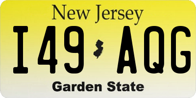 NJ license plate I49AQG