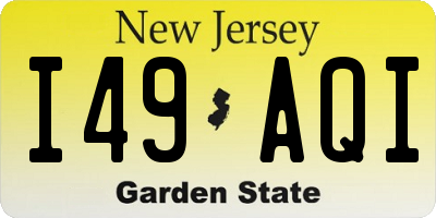 NJ license plate I49AQI