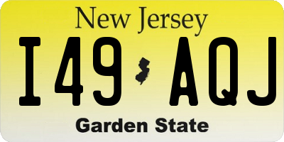 NJ license plate I49AQJ