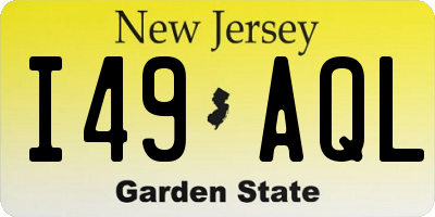 NJ license plate I49AQL
