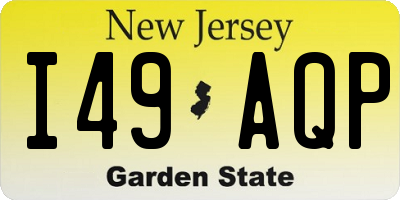 NJ license plate I49AQP