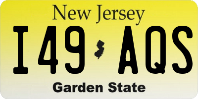 NJ license plate I49AQS