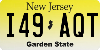 NJ license plate I49AQT