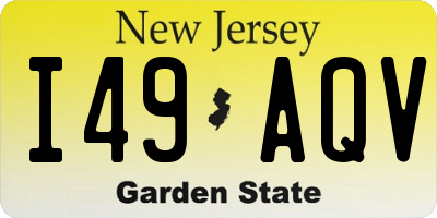 NJ license plate I49AQV