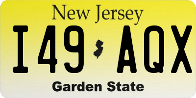 NJ license plate I49AQX