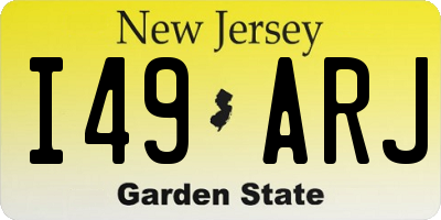 NJ license plate I49ARJ