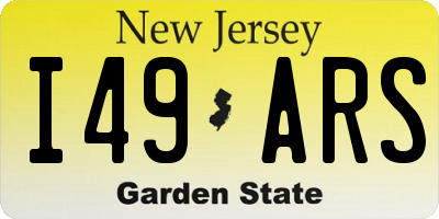 NJ license plate I49ARS