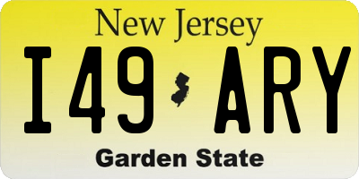 NJ license plate I49ARY