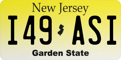 NJ license plate I49ASI