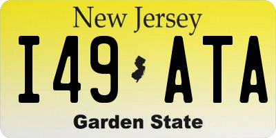 NJ license plate I49ATA