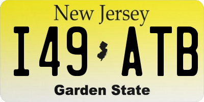 NJ license plate I49ATB