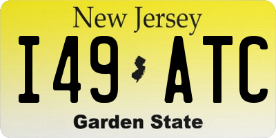 NJ license plate I49ATC
