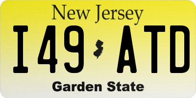 NJ license plate I49ATD