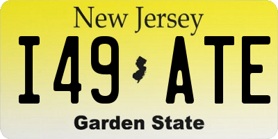NJ license plate I49ATE