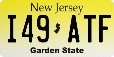 NJ license plate I49ATF
