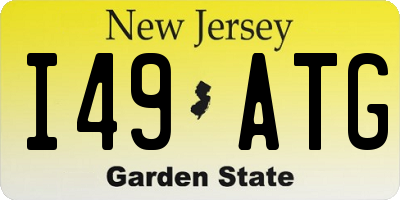 NJ license plate I49ATG